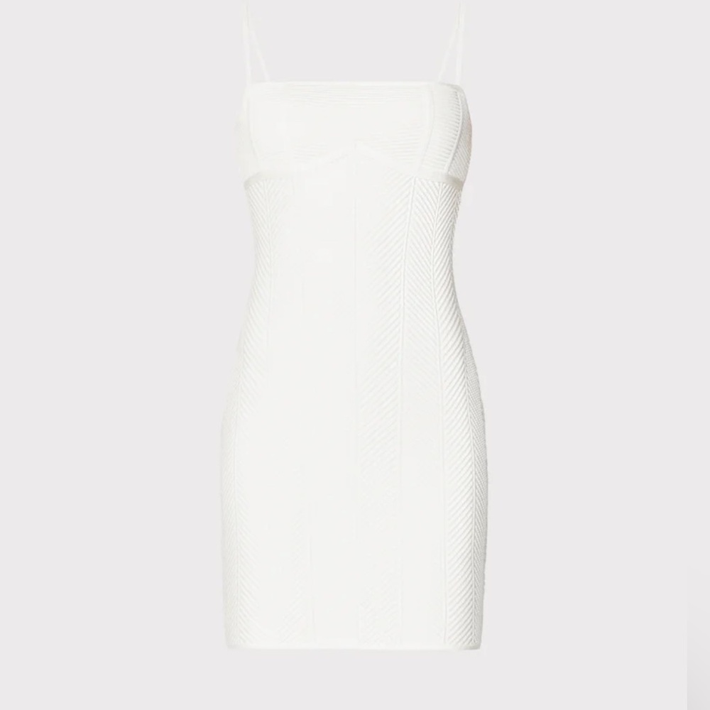 Herve Leger Strapless Cream Dress